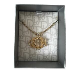 Christian Dior Logo Necklace - Vintage